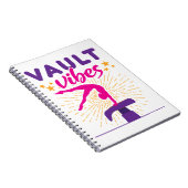 Vault Vibes Gymnastics Gymnast Girls Notizblock (Rechte Seite)