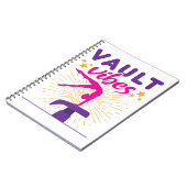 Vault Vibes Gymnastics Gymnast Girls Notizblock (Linke Seite)