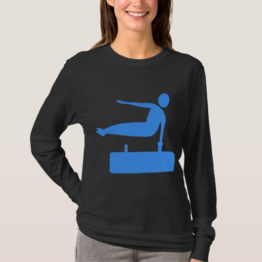 Vaulting Figure - Baby Blue T-Shirt (Vorderseite)