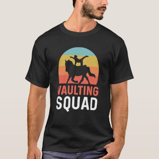 Vaulting Squad Equestrian Gymnastics Horse Vaultin T-Shirt (Vorderseite)