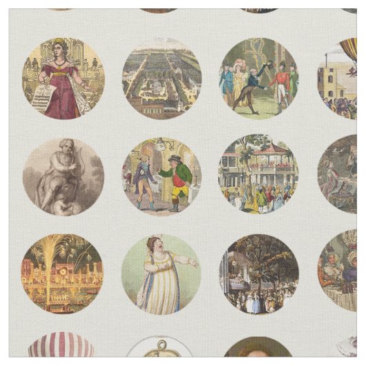 Vauxhall Garden Fabric Circles Stoff (Nahaufnahme)