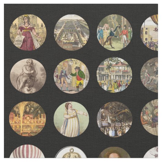 Vauxhall Garden Fabric Circles Stoff (Nahaufnahme)