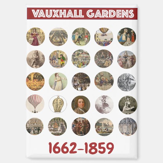 Vauxhall Gardens Magnet (Vorderseite)