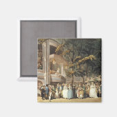 Vauxhall Gardens von Ackermann Magnet (Vorderseite/Rückseite)