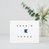 Vava'u Tonga Alpha Dive Flag Postkarte (Stehend Vorderseite)