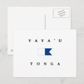 Vava'u Tonga Alpha Dive Flag Postkarte (Vorne/Hinten)