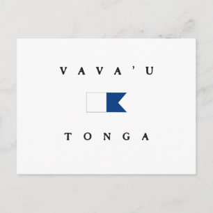 Vava'u Tonga Alpha Dive Flag Postkarte