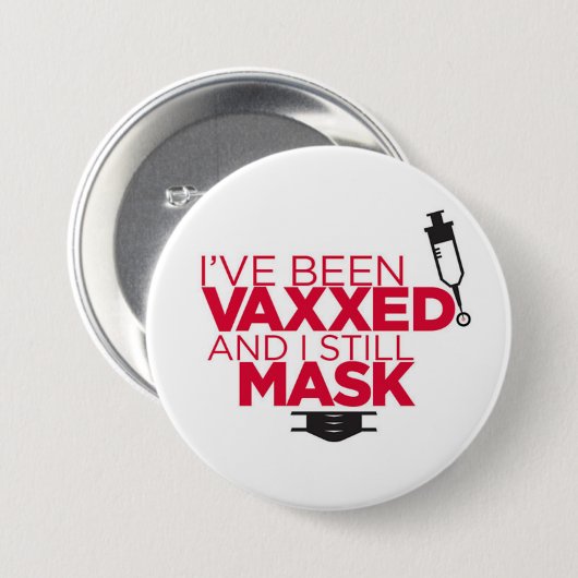 VAX & MASK ME! BUTTON (Vorne & Hinten)