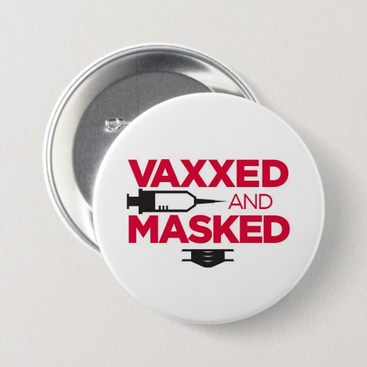 VAX & MASK ME! BUTTON (Vorne & Hinten)