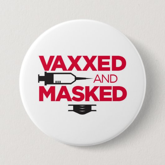 VAX & MASK ME! BUTTON (Vorderseite)