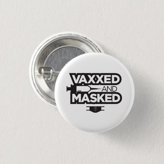 VAX & MASK ME! BUTTON (Vorne & Hinten)