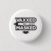 VAX & MASK ME! BUTTON (Vorderseite)