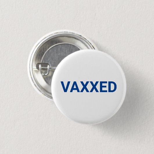 Vaxx-blaue Button-Taste Button (Vorne & Hinten)