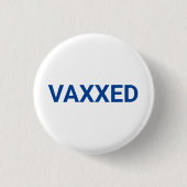 Vaxx-blaue Button-Taste Button (Vorderseite)