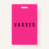 Vaxxed | Covid-19 Impfstoff Neon Pink Ausweis (Rückseite)