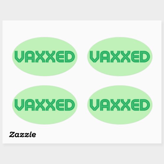 Vaxxed Labels Ovaler Aufkleber (Blatt)