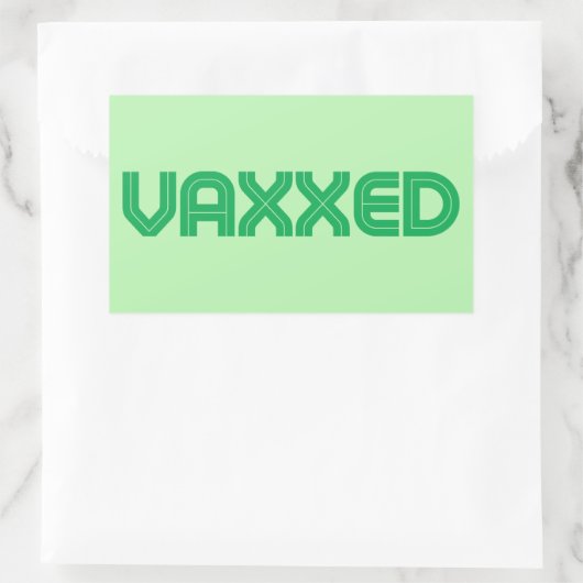 Vaxxed Labels Rechteckiger Aufkleber (Tasche)