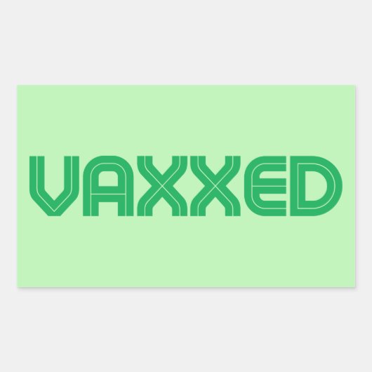 Vaxxed Labels Rechteckiger Aufkleber (Vorderseite)