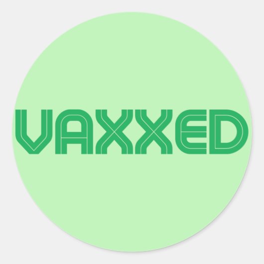 Vaxxed Labels Runder Aufkleber (Vorderseite)
