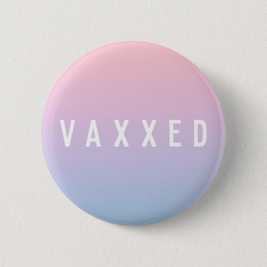 Vaxxed | Pastel Gradient Covid-19 geimpft Button (Vorderseite)