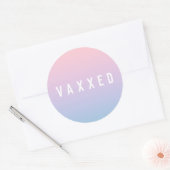 Vaxxed | Pastel Gradient Covid-19 geimpft Runder Aufkleber (Umschlag)