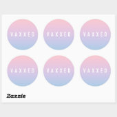 Vaxxed | Pastel Gradient Covid-19 geimpft Runder Aufkleber (Blatt)