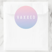 Vaxxed | Pastel Gradient Covid-19 geimpft Runder Aufkleber (Tasche)