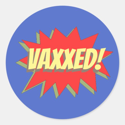 VAXXED! RUNDER AUFKLEBER (Vorderseite)