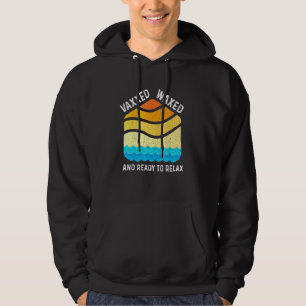 Vaxxed und bereit zum Entspannen Retro Sunset Beac Hoodie
