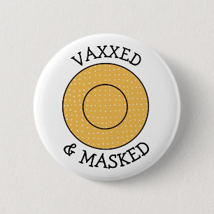 Vaxxed und Maskiert gegen Covid-19-Taste Button