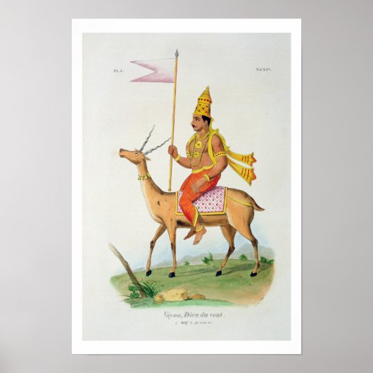 Vayu, graviert von C. de Motte (1785-1836) (Farbe Poster (Vorne)
