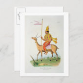 Vayu, graviert von C. de Motte (1785-1836) (Farbe Postkarte (Vorne/Hinten)