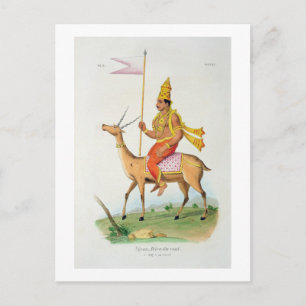 Vayu, graviert von C. de Motte (1785-1836) (Farbe Postkarte