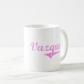 Vazquez-Nachname-Klassiker-Art Kaffeetasse (VorderseiteRechts)