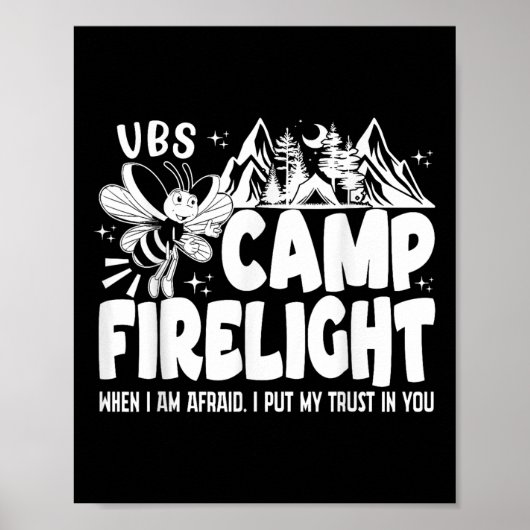 Vbs Camp Feuerlicht Vbs 2024 Ferienbibelschule  Poster (Vorne)