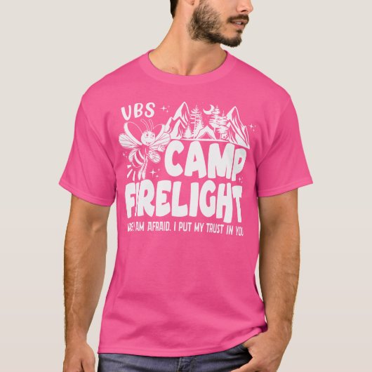 VBS Camp Firelight VBS 2024 Vacation Bible School T-Shirt (Vorderseite)