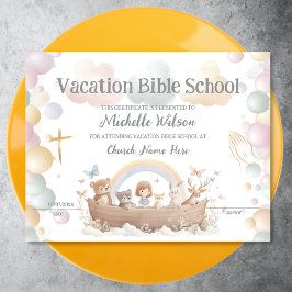 VBS Certificate Vacation Bible School
