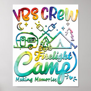 Vbs Crew Camp Feuerlicht Urlaubsbibelschule Lager Poster