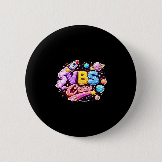 Vbs-Crew Ferienbibel Schule-Squad religiös Button (Vorderseite)