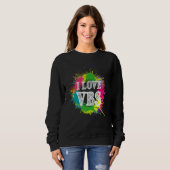 Vbs Crew Vacation Bible School Paint Splatter Sweatshirt (Vorne ganz)