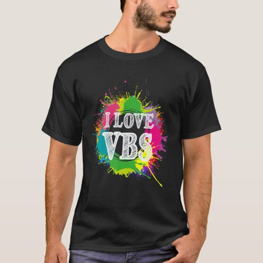 Vbs Crew Vacation Bible School Paint Splatter T-Shirt (Vorderseite)