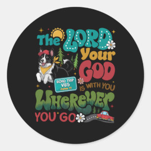 Vbs Roadtrip On The Go With God 2025 Teenager Jung Runder Aufkleber
