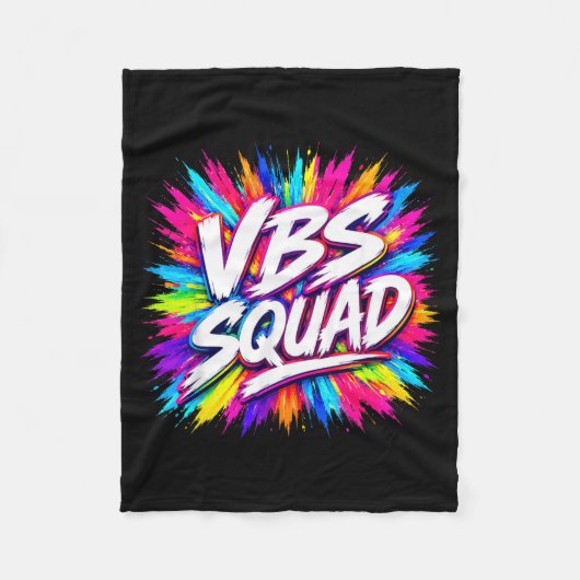 Vbs Squad Colorful Splash Bibelferien Fleecedecke (Vorderseite)