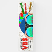 VBS Werbebanner, Binokulare, farbiger Text Banner (Vertikal)