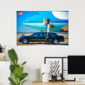 VC-25A (747-200B) und "THE BEAST" Poster (Heimbüro)