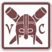VC Helm Square Decal Aufkleber (Vorderseite)