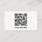 vCard QR Code Business Card Visitenkarte (Rückseite)