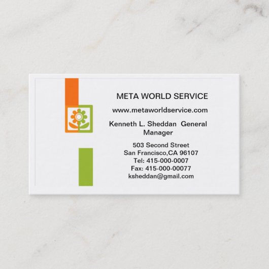 vCard QR-CODE Visitenkarte (Vorderseite)