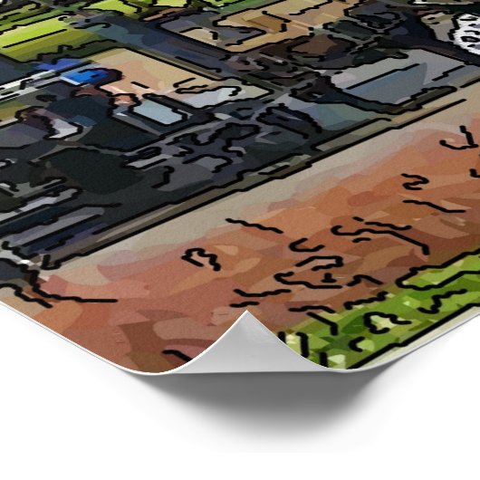 VCathedral, Jackson Square, New Orleans Poster (Ecke)