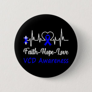 Vcd Awareness Heartbeat Christliche Cross Faith Ho Button